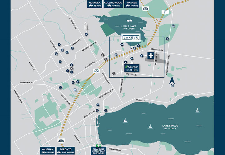 LakeVu Condos 3 Map of Surrounding Amenities