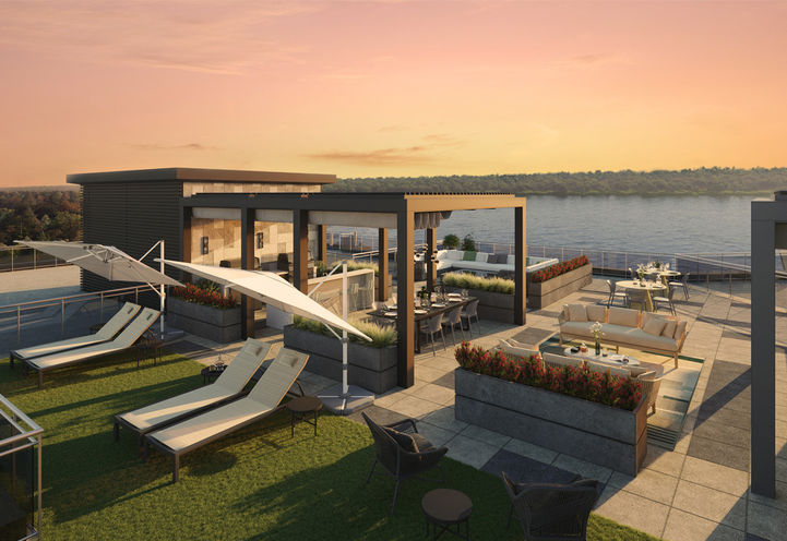 LakeVu Condos 3 Rooftop Terrace with Lounge Area