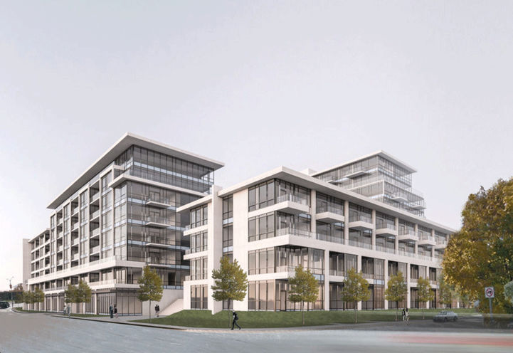 Lakeview DXE Club- Aerial View of Building and Central Courtyard