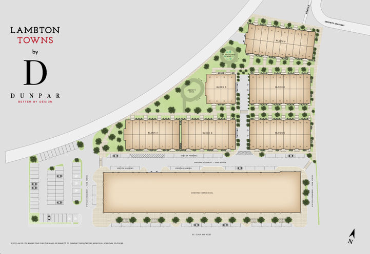 Lambton Towns Aerial View of Site Plan