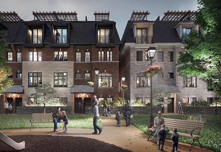 Lambton Towns Evening View of Exteriors From The Playground