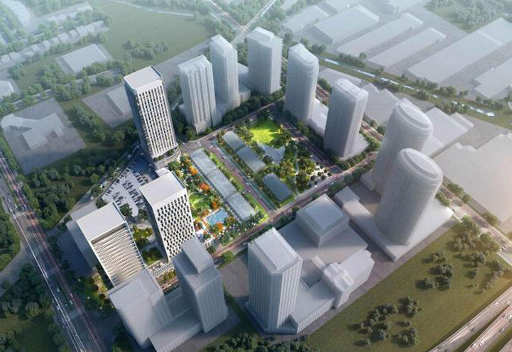 Initial Community Design for Landa Place Condos - Aerial View