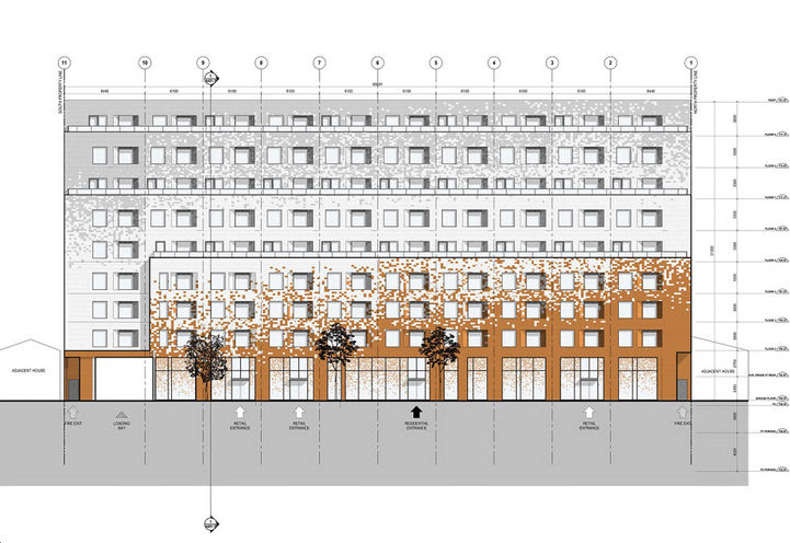 East Elevation of Leaside Common Condos Early Rendering