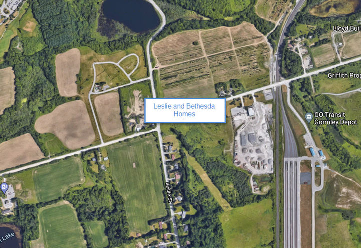 Leslie & Bethesda Homes Aerial Satellite View of Project Location