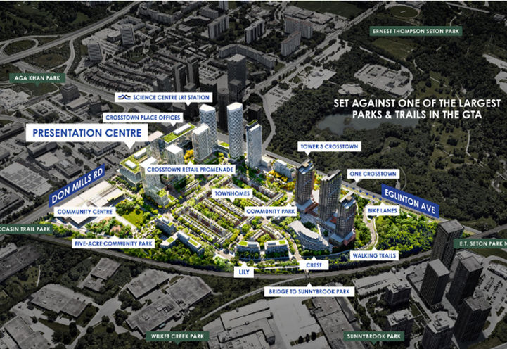 Lily at Crosstown Condos Aerial View of Community