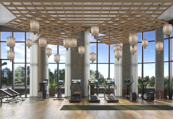 Lily at Crosstown Condos Gym