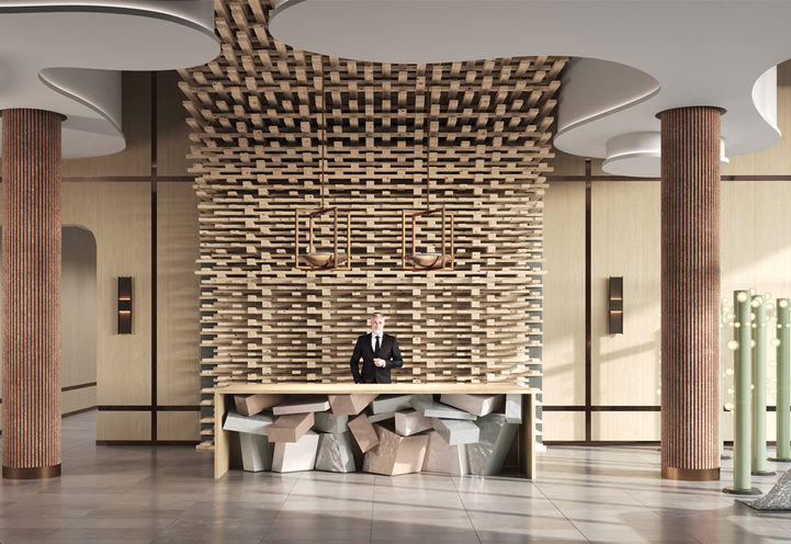 Lily at Crosstown Condos Lobby Concierge