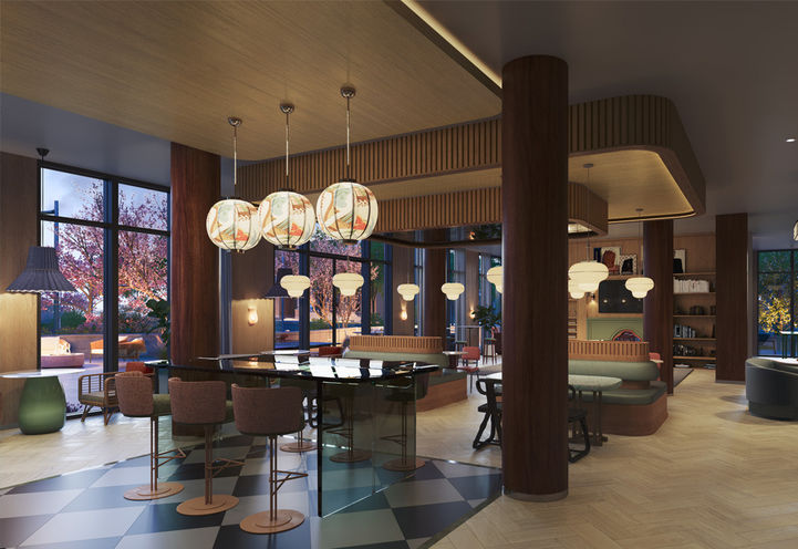 Lily at Crosstown Condos Party Room