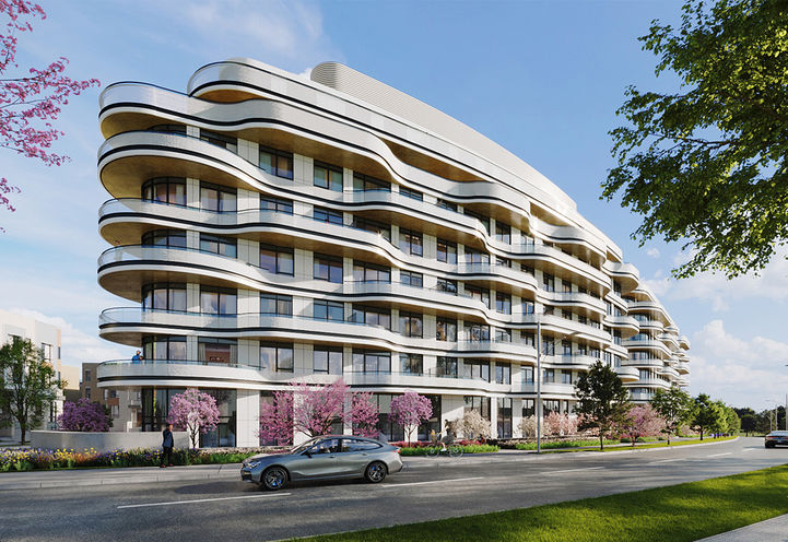 Lily at Crosstown Condos Streetscape View of Exteriors