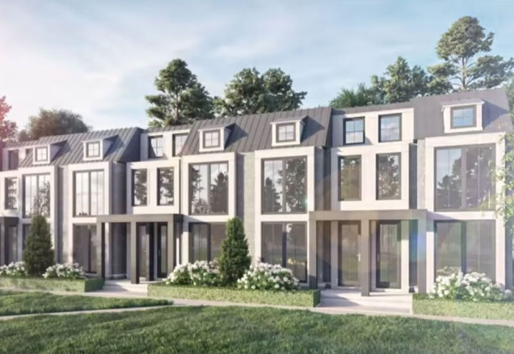 Lorne Park Place Towns Exterior Row View of Homes