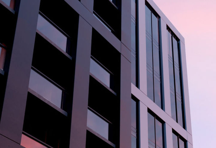 M5 Condos - Close Up View of Tower Exteriors and Private Balconies