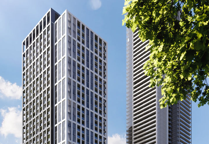 M5 Condos Exterior View of Upper Levels