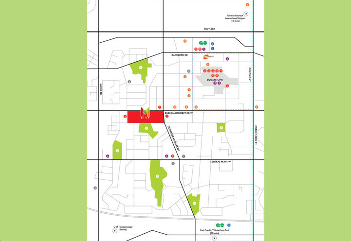 M5 Condos Map View of Project Location