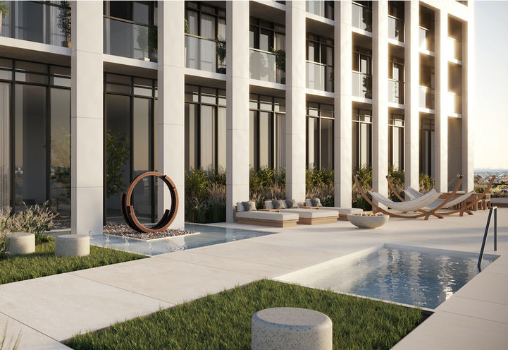 M5 Condos Rooftop Terrace with Water Features
