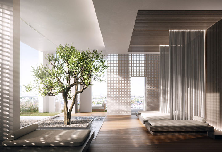M5 Condos Zen Lounge with Meditation Mats