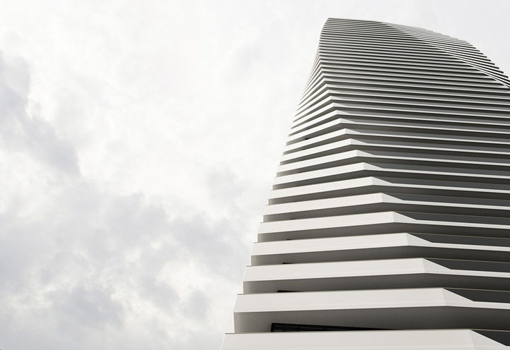 M6 Condos Worm View of Tower Exteriors