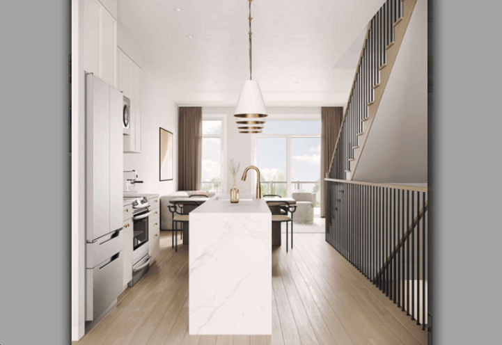 MILA Towns Edgewood Model Kitchen Suite Area