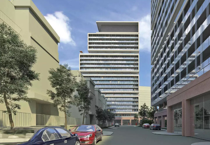 Markham Gold Condos 2 Street Level View of Tower Exteriors