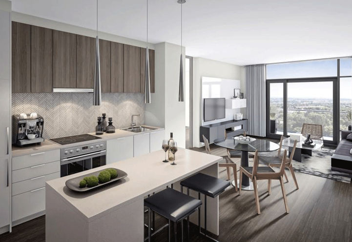 Kitchen Suite Interior at Markham Square Condos