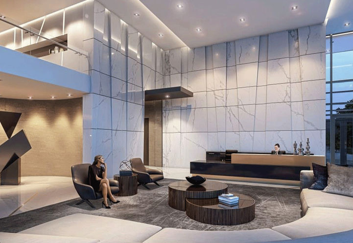 Lobby with Concierge at Markham Square Condos