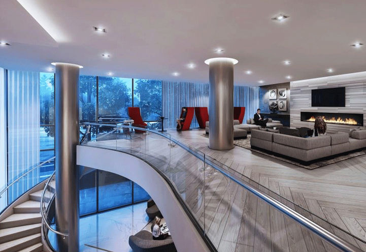 Mezzanine Level Lounge Area at Markham Sq