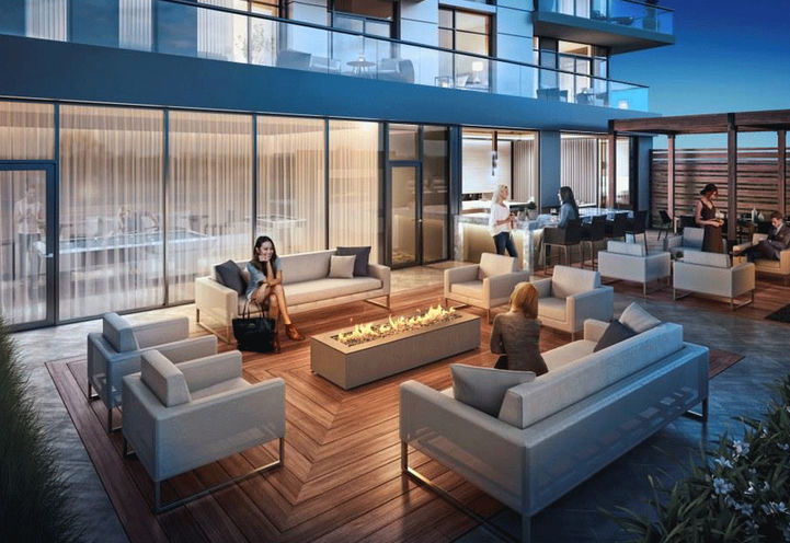 Outdoor Terrace at Markham Square Condos