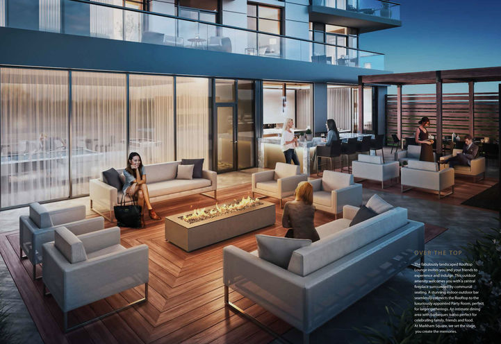 Landscaped Rooftop Lounge at Markham Square Condos 2