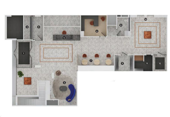 McGibbon on Main Condos Main Lobby Amenity Plan