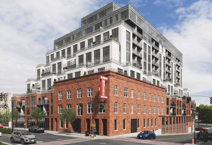 McGibbon on Main Condos Street Level Rendering