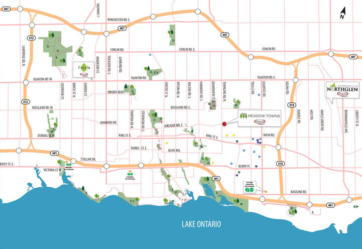 Meadow Towns Map View of Project Location and Amenities