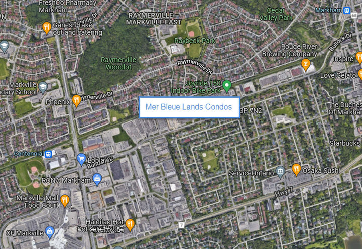 Mer Bleue Lands Condos Satellite Map View of Project Location