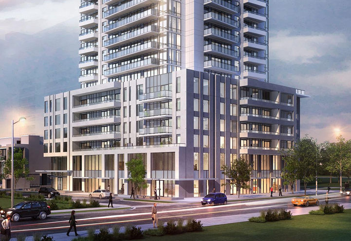 Metro Park Condos Exterior View of Podium