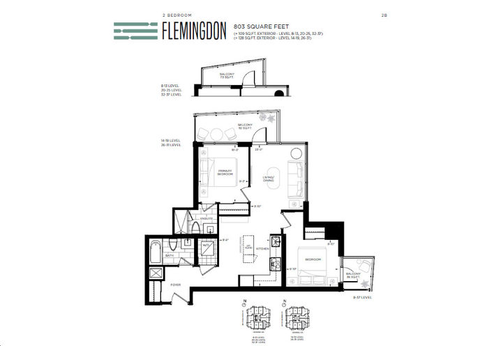 Metro Park Condos - Flemingdon 2 Bed/2 Bath Floorplan