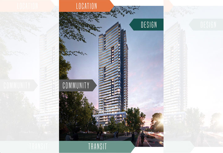 Metro Park Condos Streetscape View of Tower Exteriors