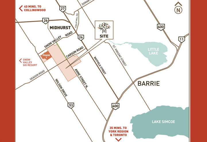 Midhurst Valley Homes Aerial View of Site Location