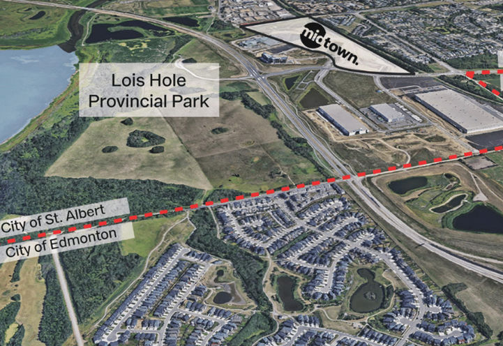 Midtown Towns Edmonton Satellite View of Project Location