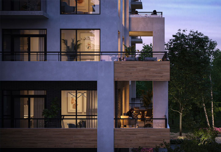 Mile and Creek Condos 4 Jewelbox View of Exteriors and Balconies