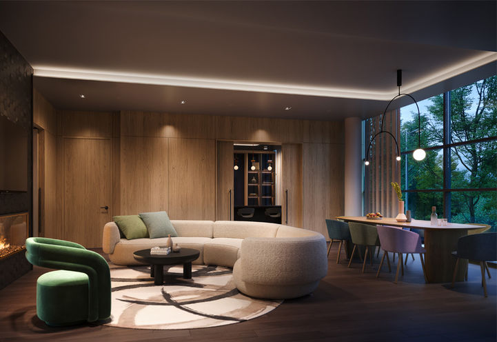 Mile and Creek Condos 5 Clubhouse Dining Room