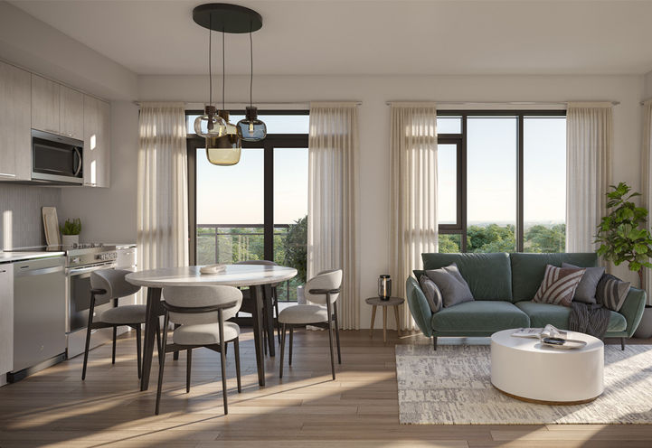 Mile and Creek Condos 5 Open Concept Kitchen and Living Area