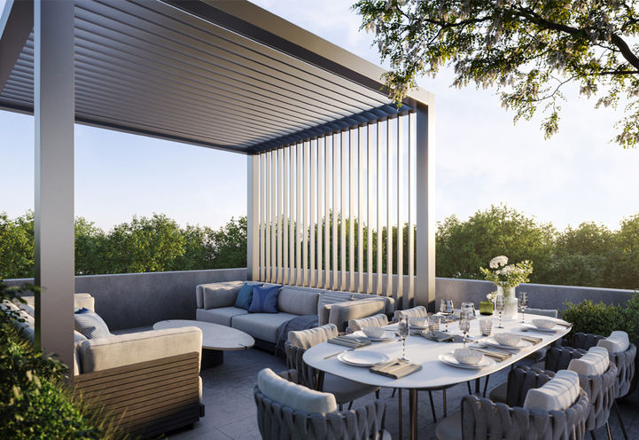 Mile and Creek Condos 5 Rooftop Dining Area