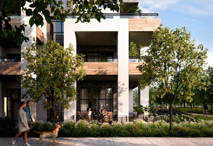 Mile and Creek Condos Exterior View From Sidewalk