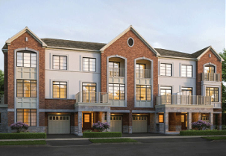 Exterior Street View of Milton Village Towns - Early Design