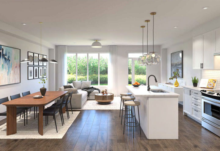 Milton Village Towns Kitchen with Light Finishes