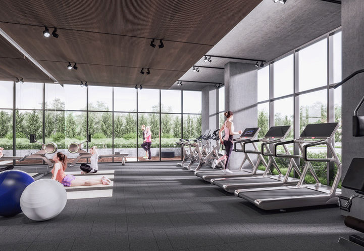 Mondria Condos Fitness Centre with Treadmills