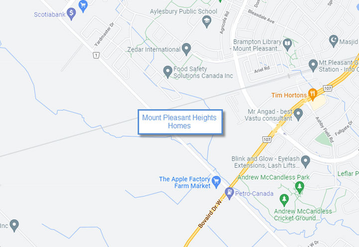 Mount Pleasant Heights Homes Map View of Project Location
