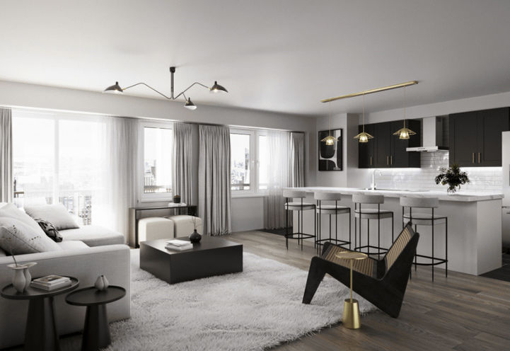 NOMI Urban Towns Unit Interiors - Kitchen and Living Space