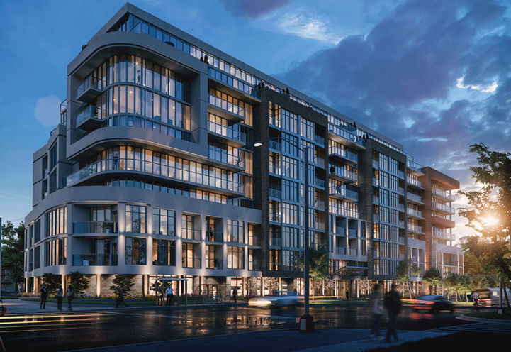 Nahid on Kennedy- Building Exterior View at Dusk