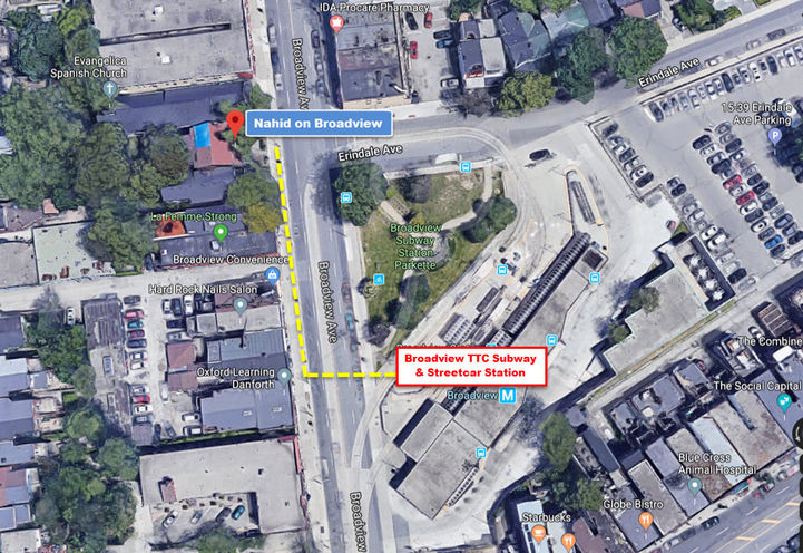 Nahid on Broadview Steps away from Broadview Station