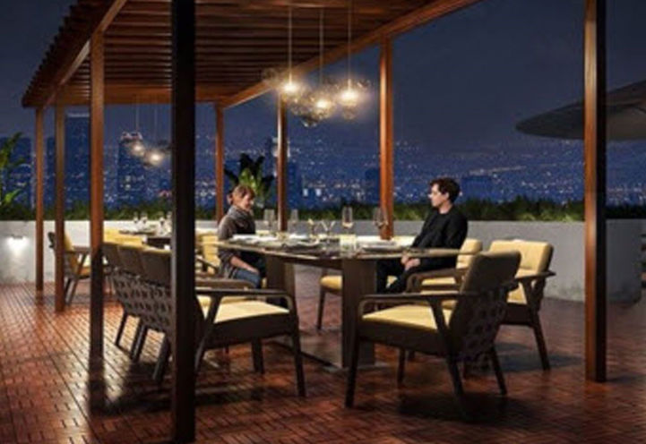 Nahid on Broadview Terrace at Dusk