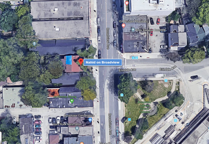Planned Location of Nahid on Broadview